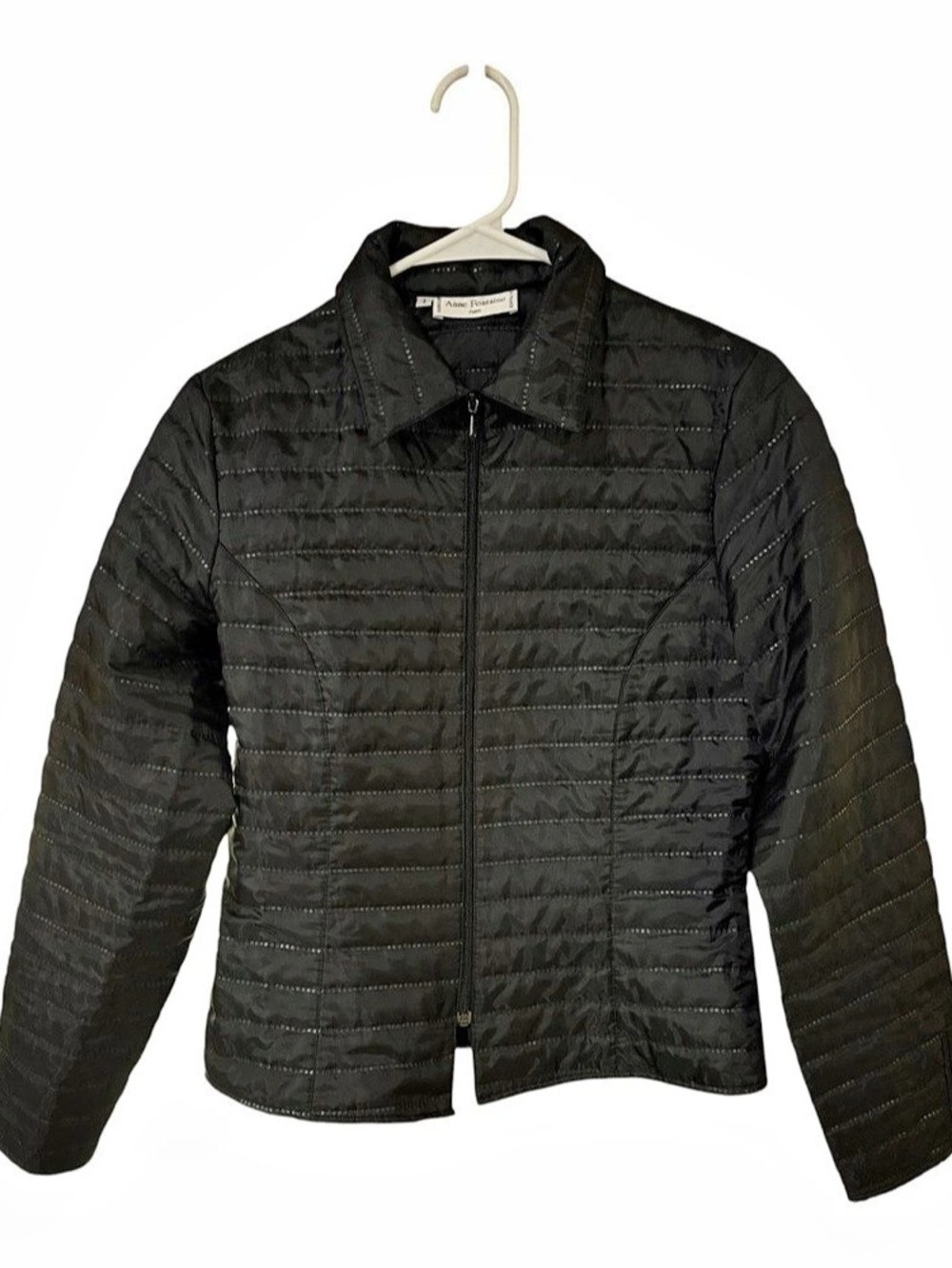 Anne Fontaine Felicia Quilted Puffer Jacket in Black Size 1